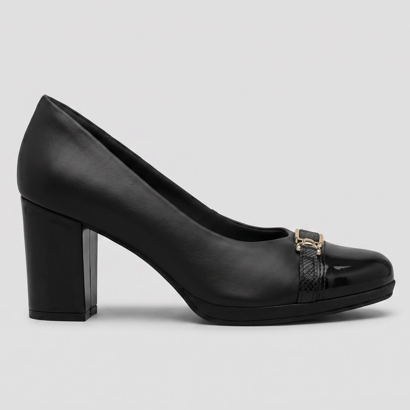 ZAPATO MUJER_ NEGRO/DORADO DEISE PICCADILLY - 1