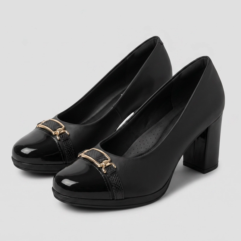 ZAPATO MUJER_ NEGRO/DORADO DEISE PICCADILLY - 3
