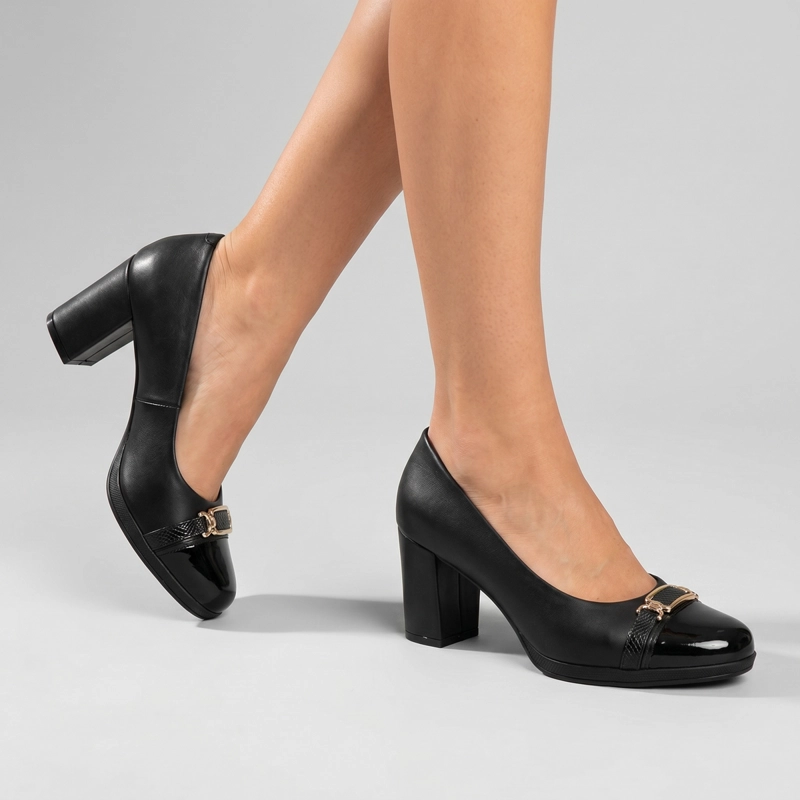 ZAPATO MUJER_ NEGRO/DORADO DEISE PICCADILLY - 4