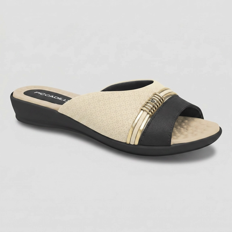 SANDALIA MUJER_ CREMA/NEGRO CAMILA 04 PICCADILLY - 2