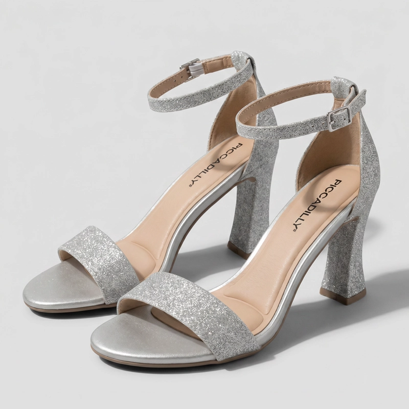 SANDALIA MUJER_ PLATA/GLITTER RAFA 48 PICCADILLY - 3