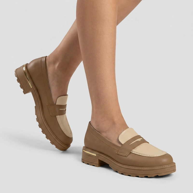 MOCASIN MUJER_ CAFE /BEIGE GISA 75 PICCADILLY - 4