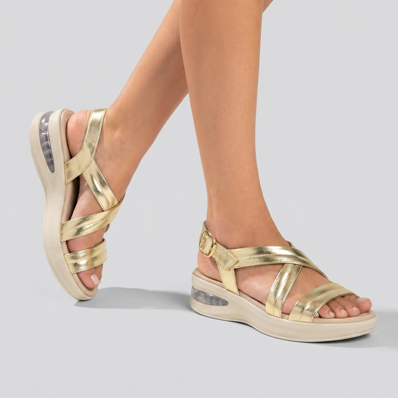 SANDALIA MUJER_ DORADO SOFT STEP PICCADILLY - 4