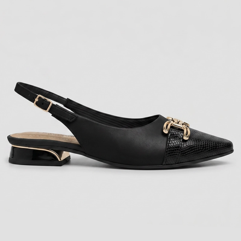 ZAPATO MUJER_ NEGRO/DORADO SILVIA 04 PICCADILLY - 1
