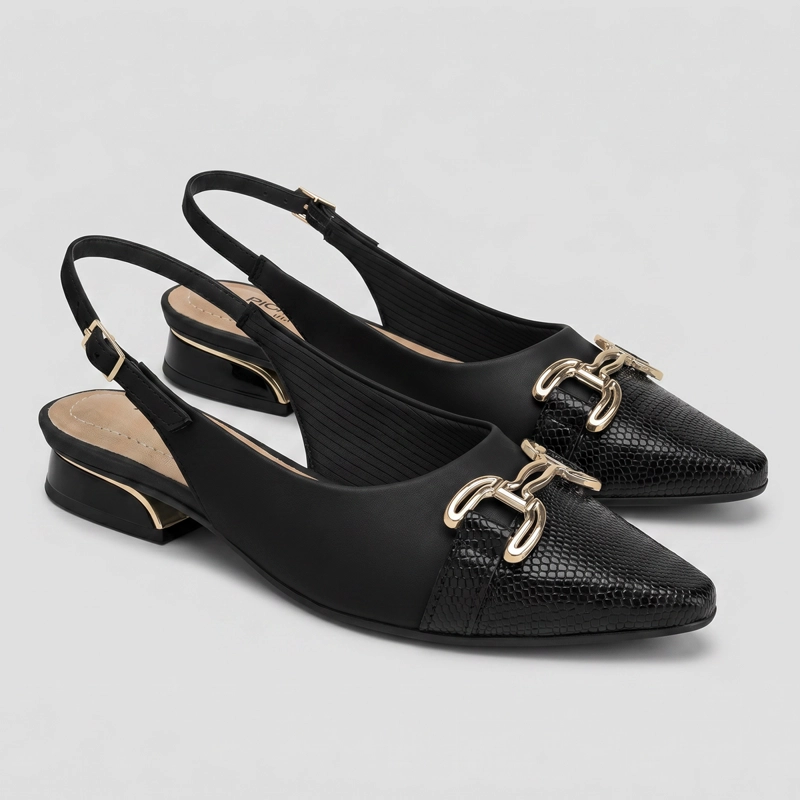 ZAPATO MUJER_ NEGRO/DORADO SILVIA 04 PICCADILLY - 3
