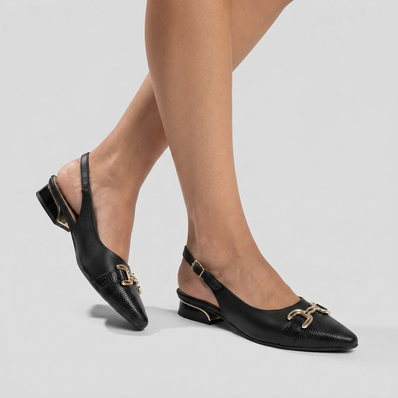 ZAPATO MUJER_ NEGRO/DORADO SILVIA 04 PICCADILLY - 4