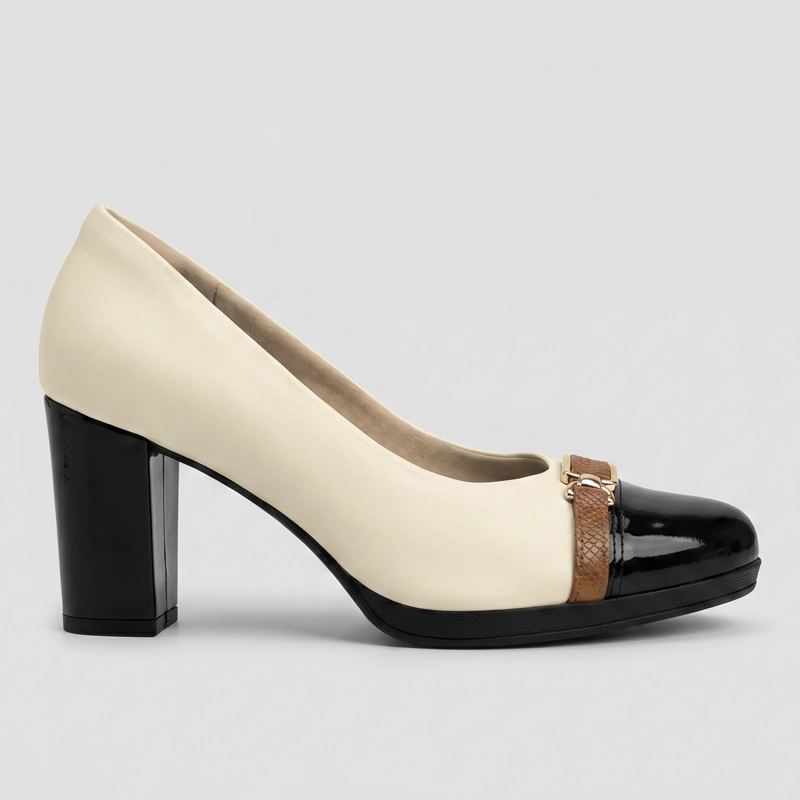 ZAPATO MUJER_ CREMA/NEGRO DEISE PICCADILLY - 1