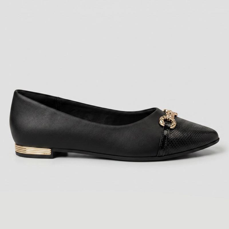 ZAPATO MUJER_ NEGRO/DORADO ANA 02 PICCADILLY - 1