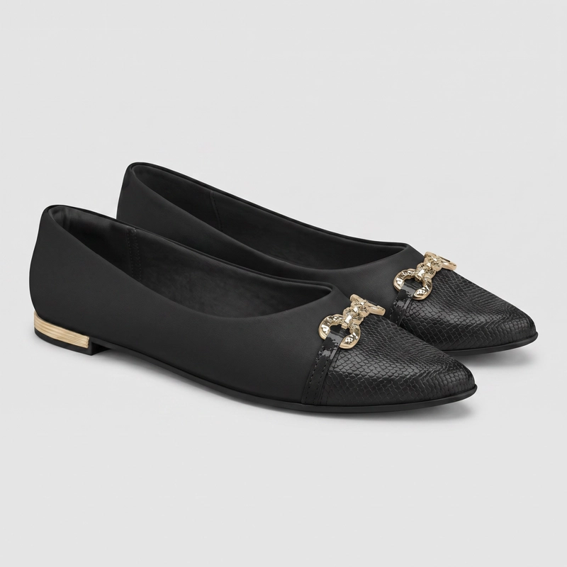 ZAPATO MUJER_ NEGRO/DORADO ANA 02 PICCADILLY - 3