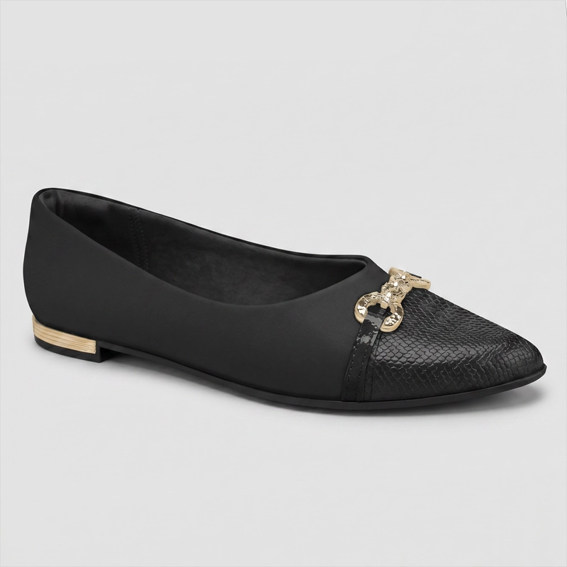 ZAPATO MUJER_ NEGRO/DORADO ANA 02 PICCADILLY - 4