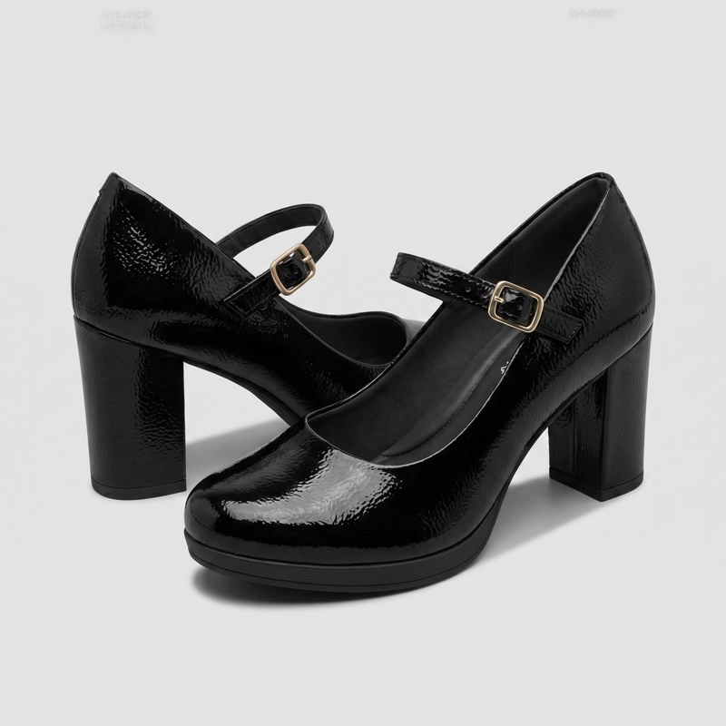 ZAPATO MARY JANE MUJER_ NEGRO/CHAROL DEISE PICCADILLY - 5