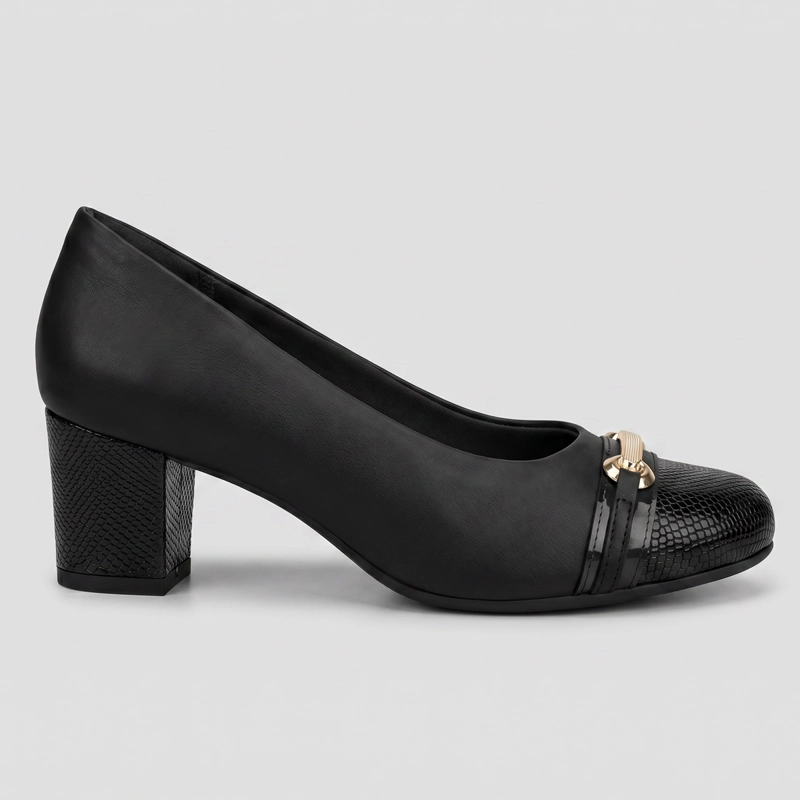 ZAPATO MUJER_ NEGRO/DORADO LAURA PICCADILLY - 1