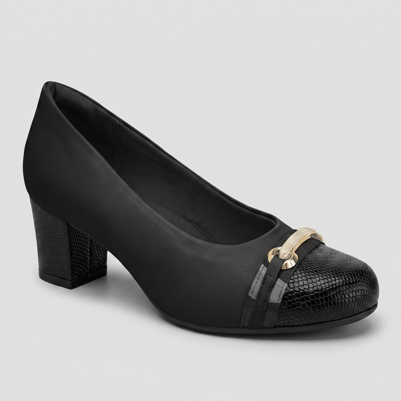 ZAPATO MUJER_ NEGRO/DORADO LAURA PICCADILLY - 2