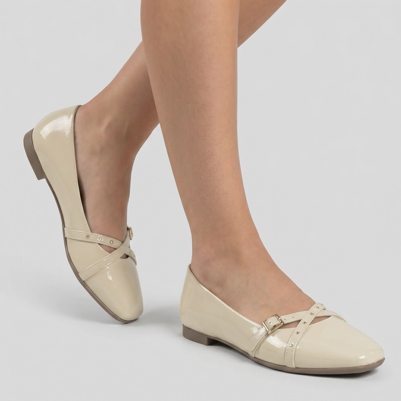 BALLERINA MUJER_ CREMA VANESSA PICCADILLY - 4