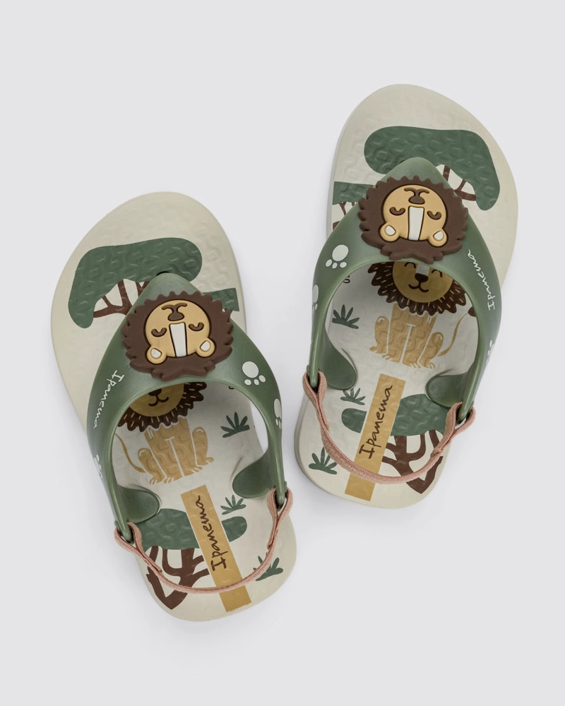 SANDALIA BEBE_ VERDE/BEIGE SPORT IPANEMA 21-22