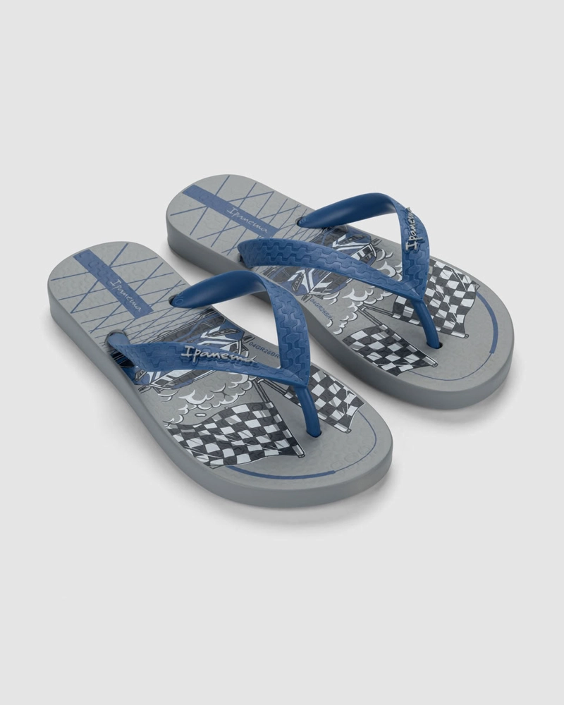SANDALIA INFANTIL_ GRIS/AZUL FANTASIA IPANEMA - 2