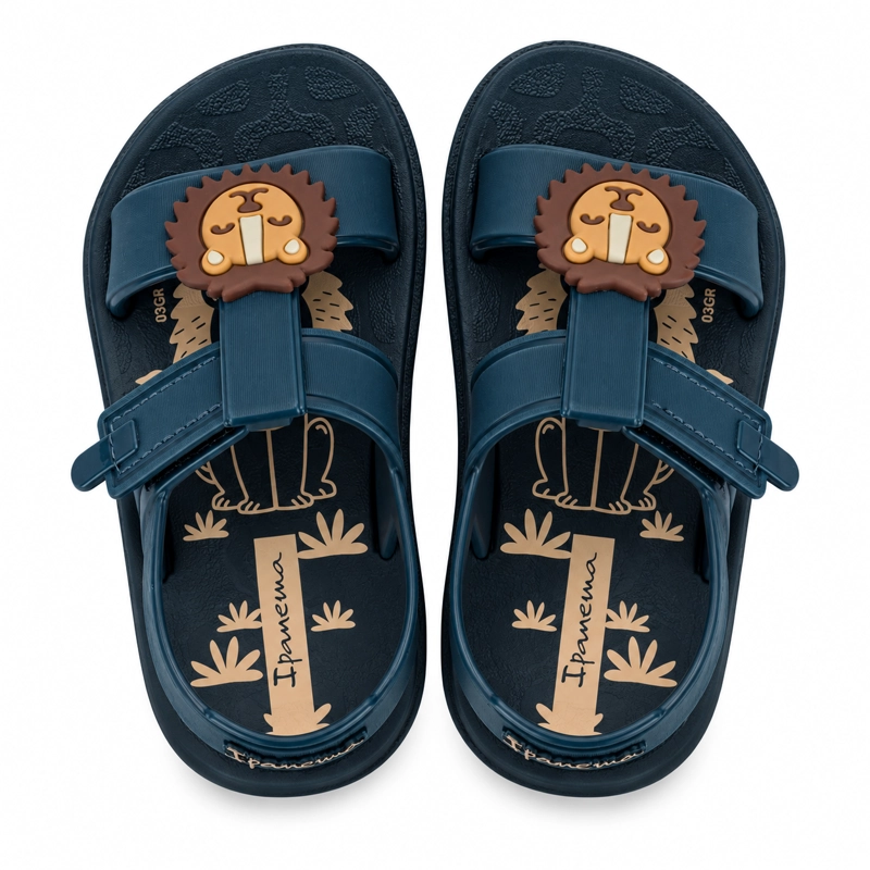SANDALIA BEBE AZUL/BEIGE LITTEL JOY IPANEMA - 3