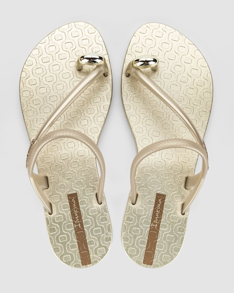SANDALIA MUJER_ BEIGE/DORADO GLAM RING 2 IPANEMA - 2