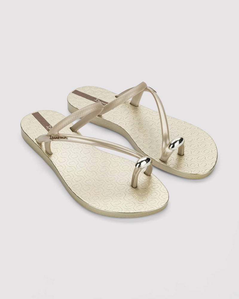 SANDALIA MUJER_ BEIGE/DORADO GLAM RING 2 IPANEMA - 3