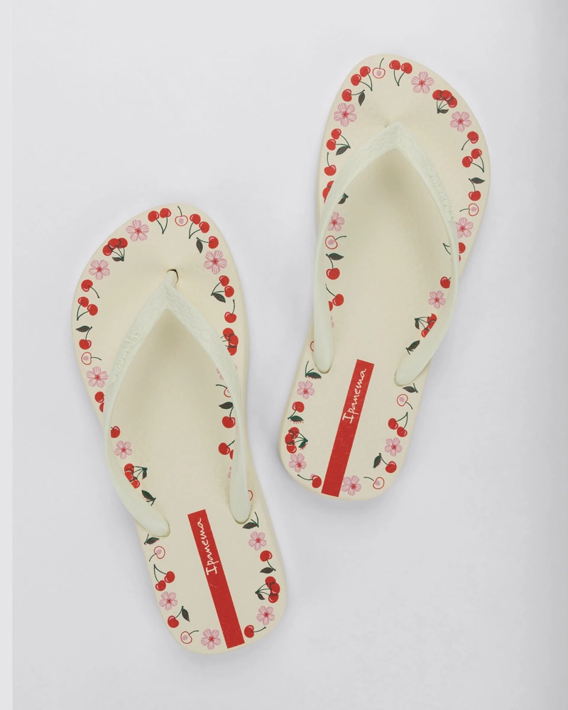 SANDALIA MUJER_ BEIGE/ROJO DAY IPANEMA - 1