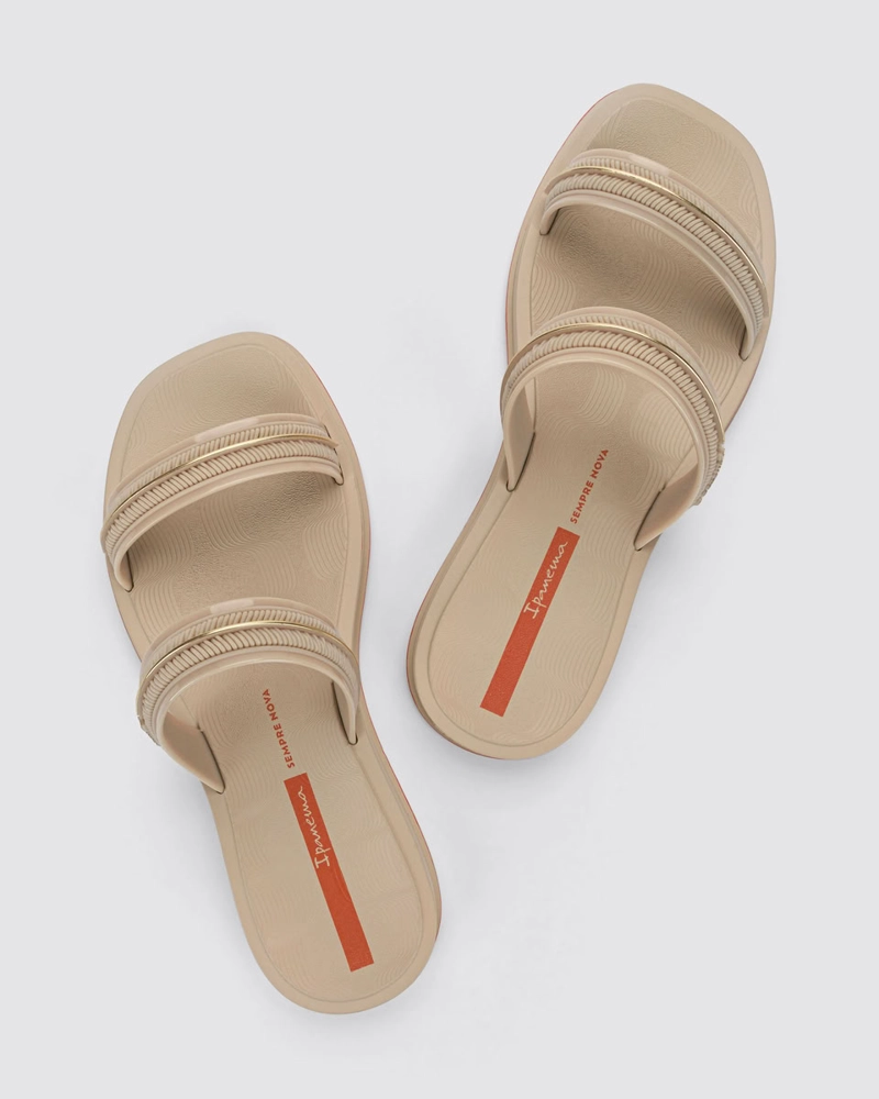 SANDALIA MUJER_ BEIGE GLOW SLIDE 520 IPANEMA - 1