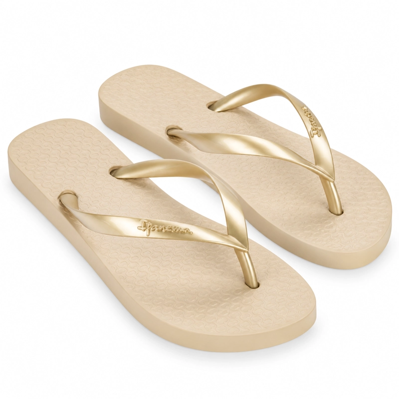 SANDALIA MUJER_ DORADO/BEIGE BASICA IPANEMA - 2
