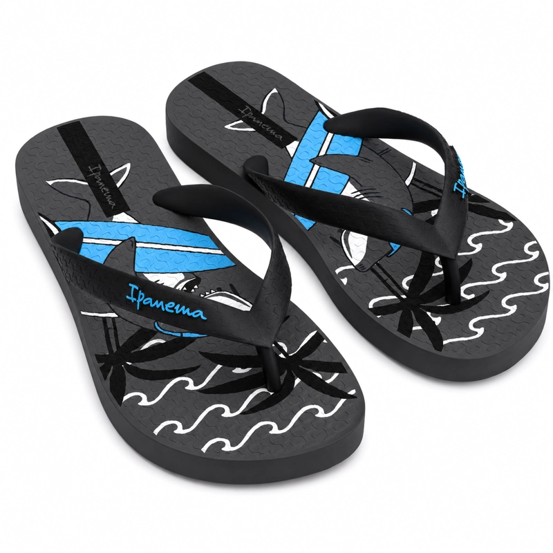 SANDALIA INFANTIL_  GRIS/NEGRO FANTASIA IPANEMA 26-27