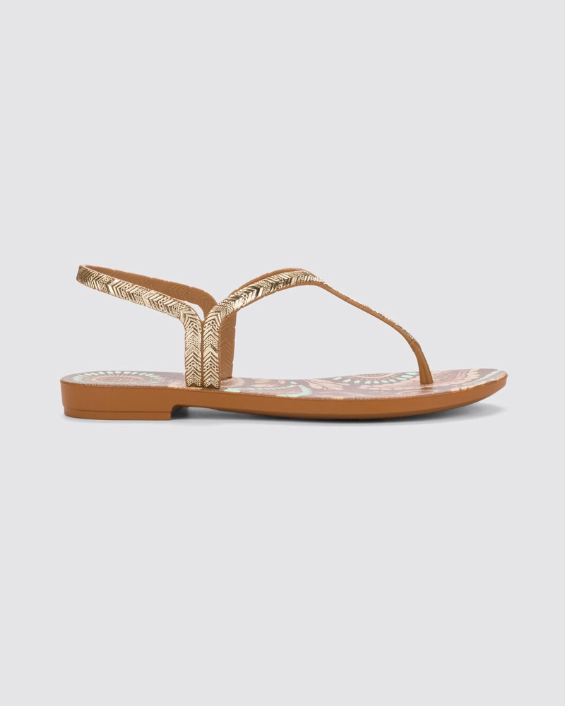 SANDALIA MUJER_ MARRON/GLITTER AMOR EM GRENDHA - 1