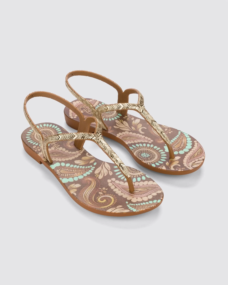 SANDALIA MUJER_ MARRON/GLITTER AMOR EM GRENDHA - 3