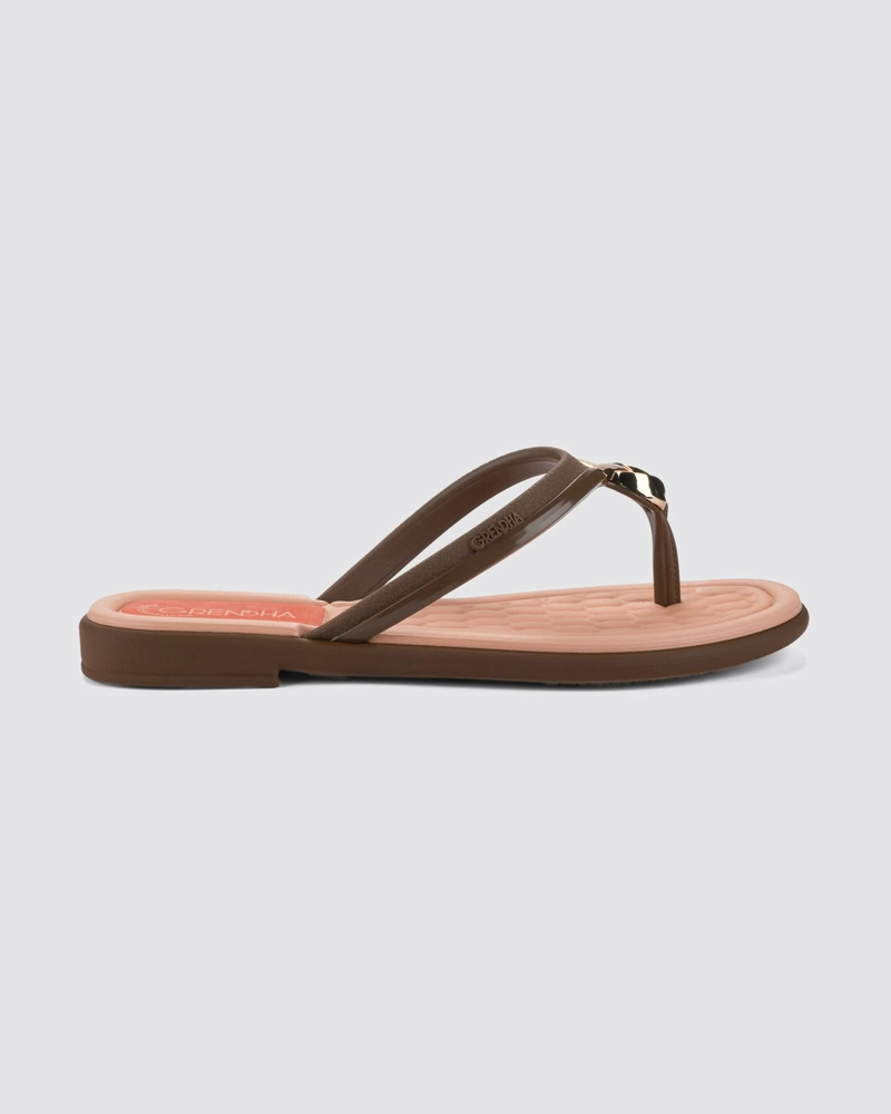 SANDALIA MUJER_ BEIGE/MIEL RASTREIRA CONFORT GRENDHA 38