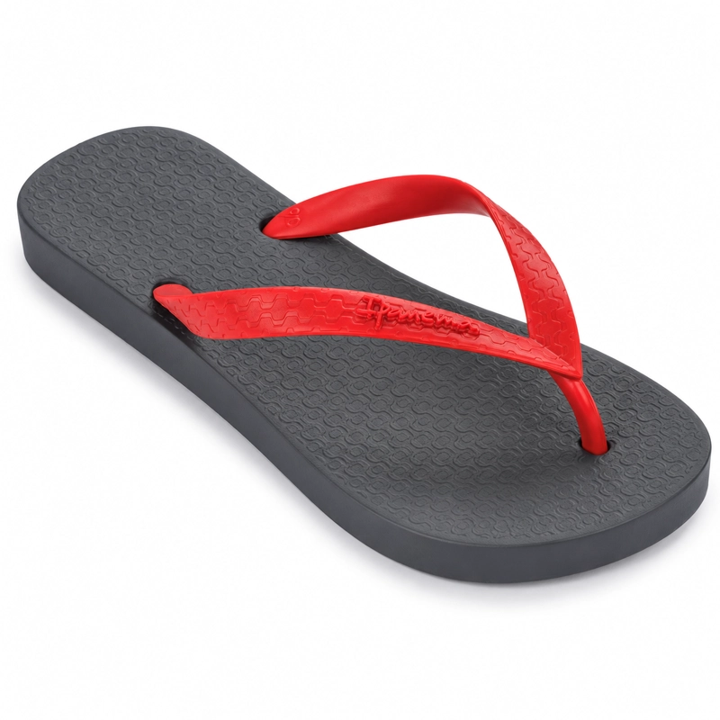 SANDALIA HOMBRE_ GRIS/ROJO CLASICA IPANEMA - 1