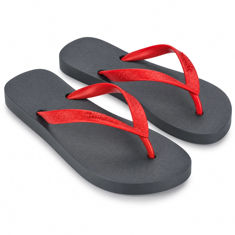 SANDALIA HOMBRE_ GRIS/ROJO CLASICA IPANEMA - 3