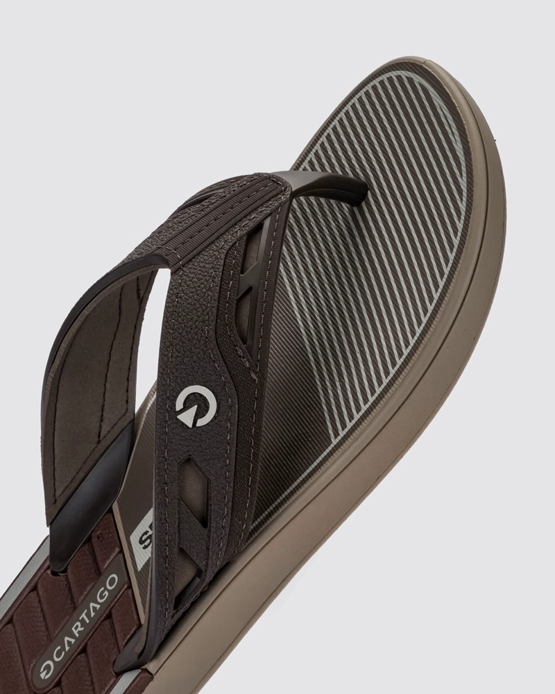 SANDALIA HOMBRE MARRON/BEIGE DALLAS 014 CARTAGO - 3