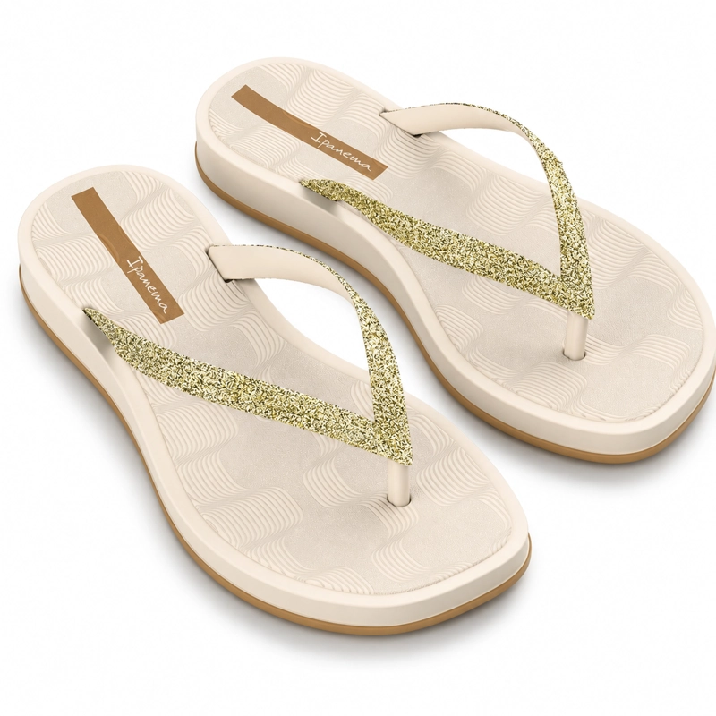 SANDALIA MUJER BEIGE/GLITTER GOLD IPANEMA - 2