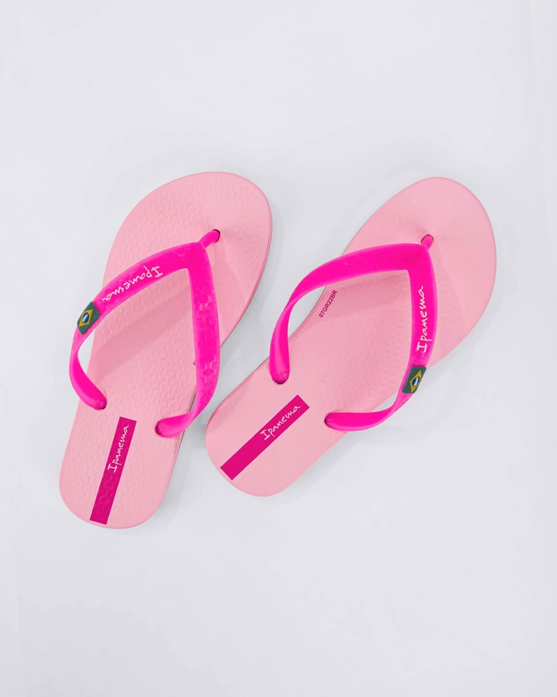 SANDALIA INFANTIL_ ROSA FLUOR CLASICA IPANEMA - 1