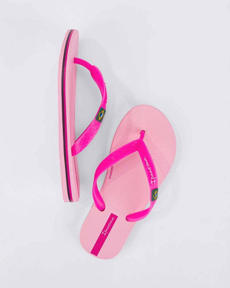 SANDALIA INFANTIL_ ROSA FLUOR CLASICA IPANEMA - 2