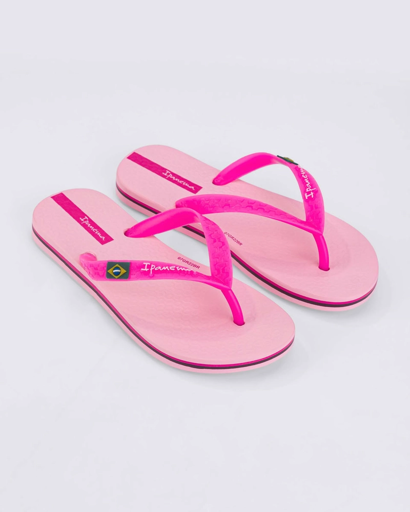 SANDALIA INFANTIL_ ROSA FLUOR CLASICA IPANEMA - 3
