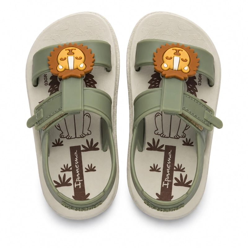 SANDALIA BEBE VERDE/BEIGE LITTEL JOY IPANEMA - 2