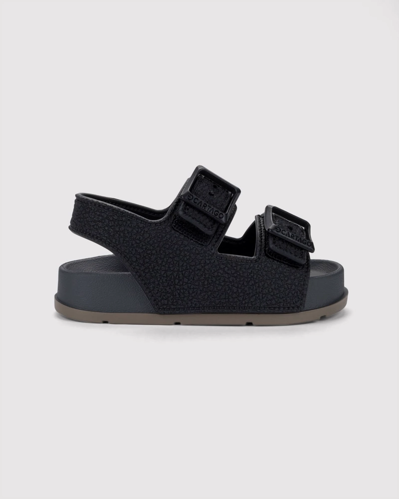 SANDALIA BEBE _ GRIS/NEGRO MILAN 59 CARTAGO - 1
