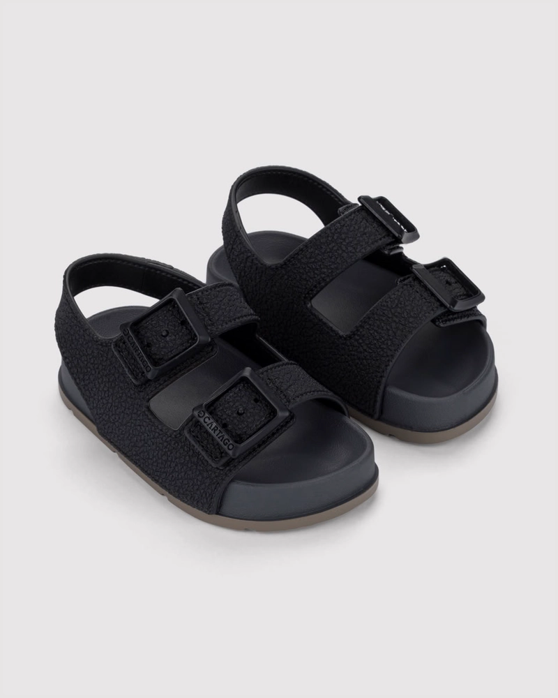 SANDALIA BEBE _ GRIS/NEGRO MILAN 59 CARTAGO - 3