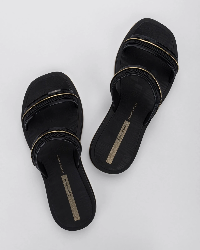 SANDALIA MUJER_ NEGRO GLOW SLIDE 520 IPANEMA - 2