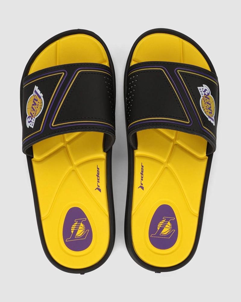 SANDALIA HOMBRE_ NEGRO/AMARILLO LAKERS PUMP RIDER - 2