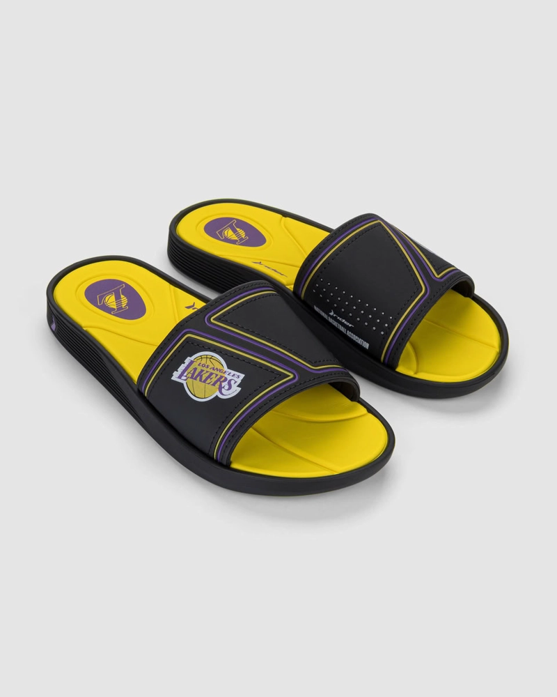 SANDALIA HOMBRE_ NEGRO/AMARILLO LAKERS PUMP RIDER - 3
