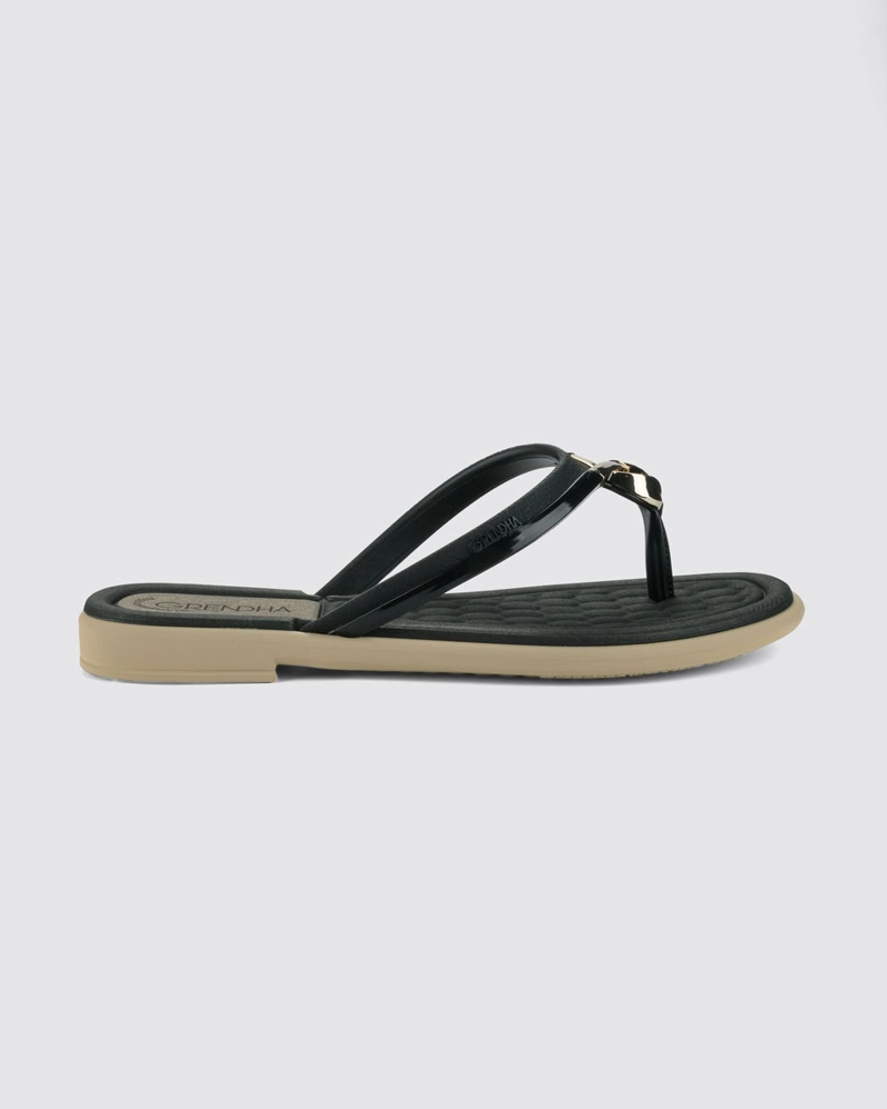 SANDALIA MUJER_ NEGRO RASTREIRA CONFORT GRENDHA - 1