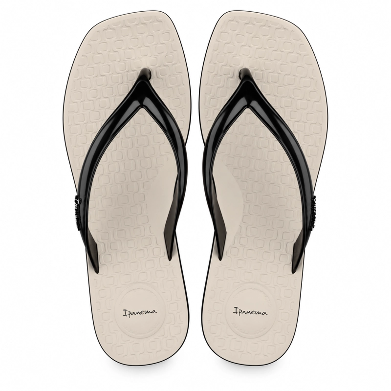 SANDALIA  MUJER_ NEGRO/BEIGE PLUMA IPANEMA - 2