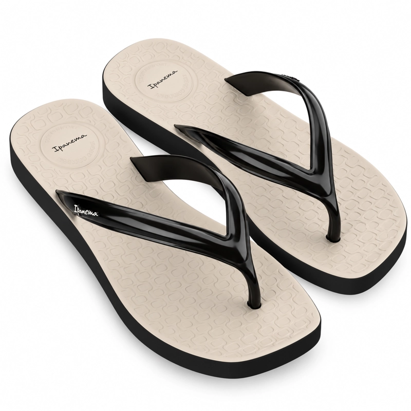 SANDALIA  MUJER_ NEGRO/BEIGE PLUMA IPANEMA - 3