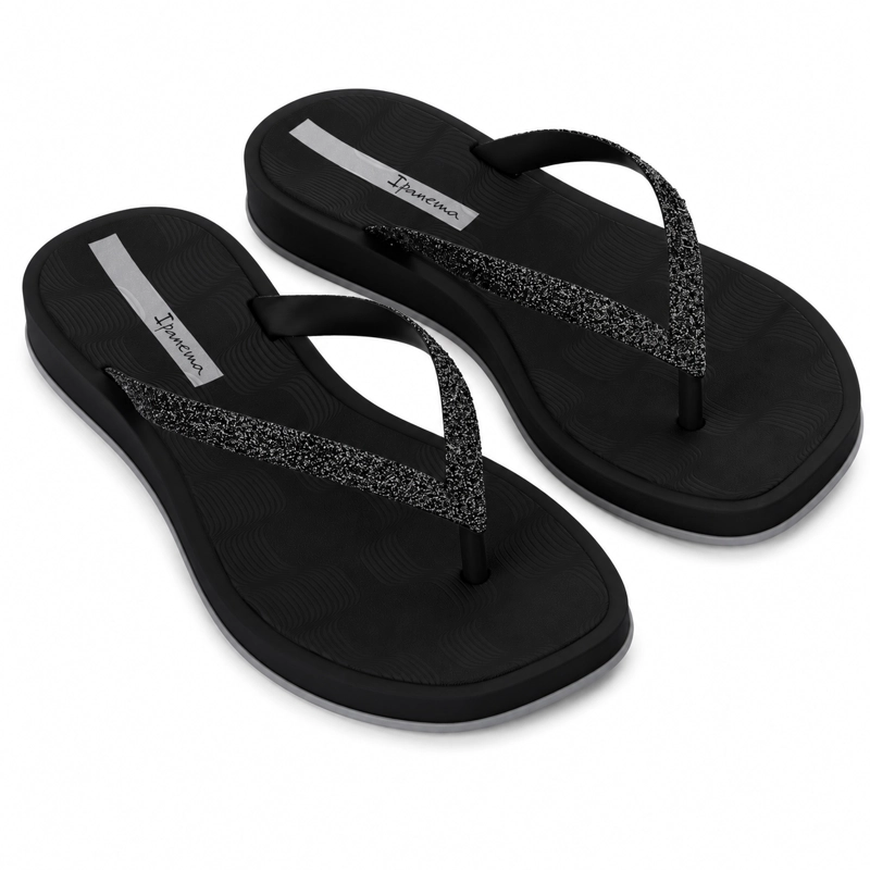 SANDALIA MUJER_ NEGRO/GLITTER GOLD IPANEMA - 2