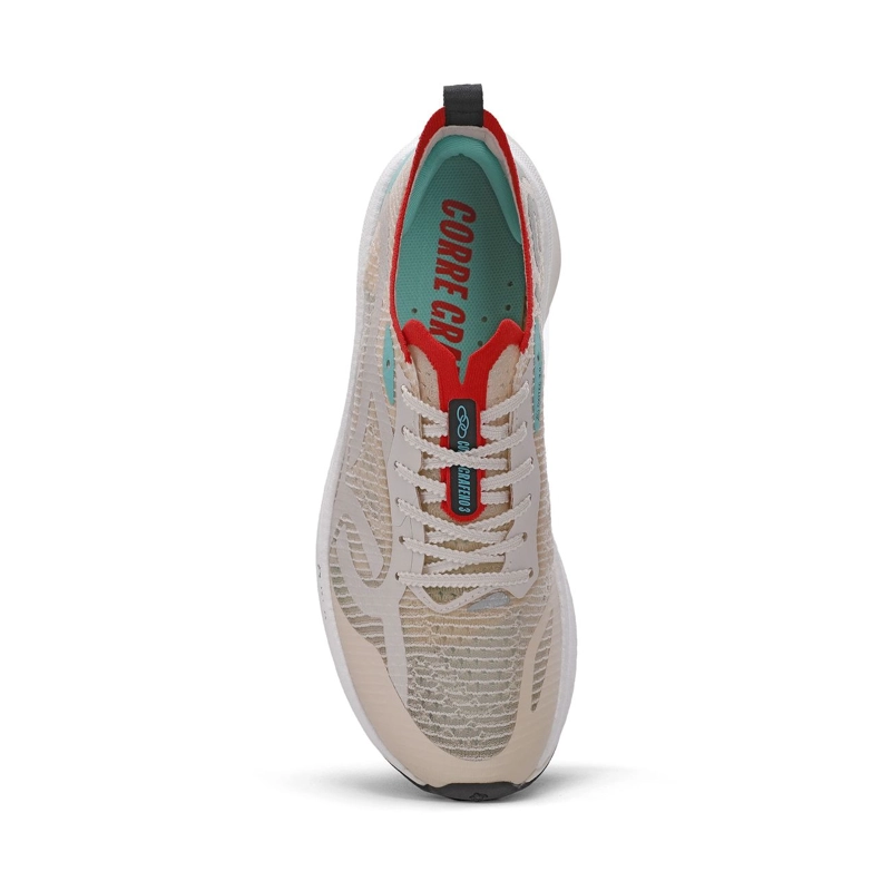 ZAPATILLA RUNNING MUJER CORRE GRAFENO 3 CELESTE/ROJO/ARENA - 4