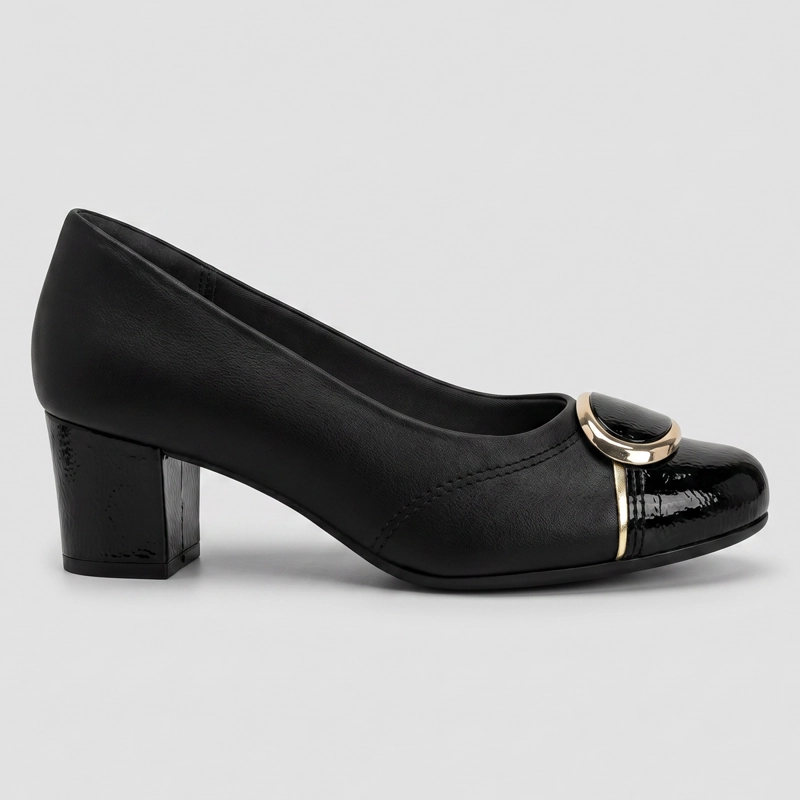 ZAPATO MUJER_ NEGRO/DORADO LAURA 03 PICCADILLY - 1
