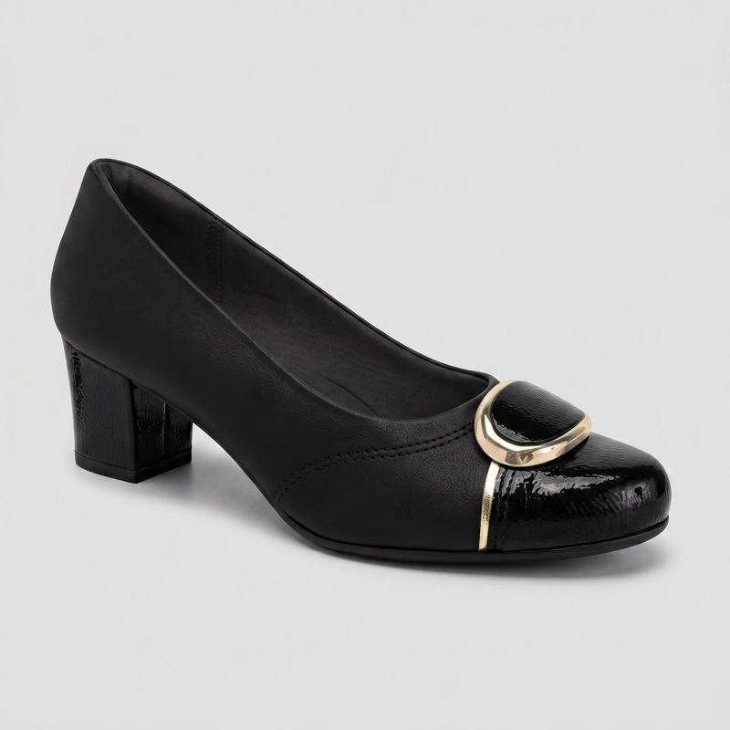 ZAPATO MUJER_ NEGRO/DORADO LAURA 03 PICCADILLY - 2